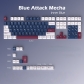 Blue Attack Mecha 104+22 Keys PBT Doubleshot Keycaps Set Cherry Profile for Cherry MX Keyboard